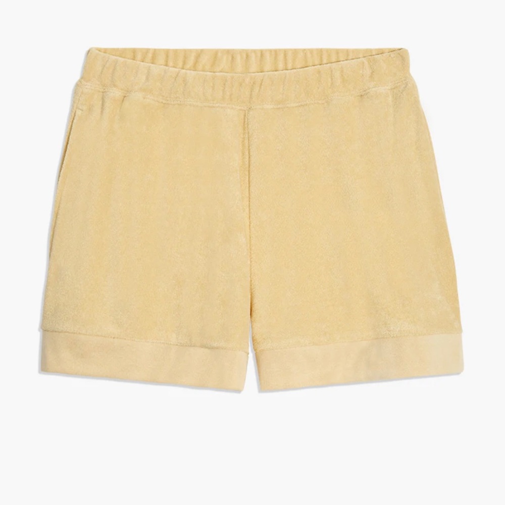 WEWOREWHAT NWT taupe womens terry shorts size large